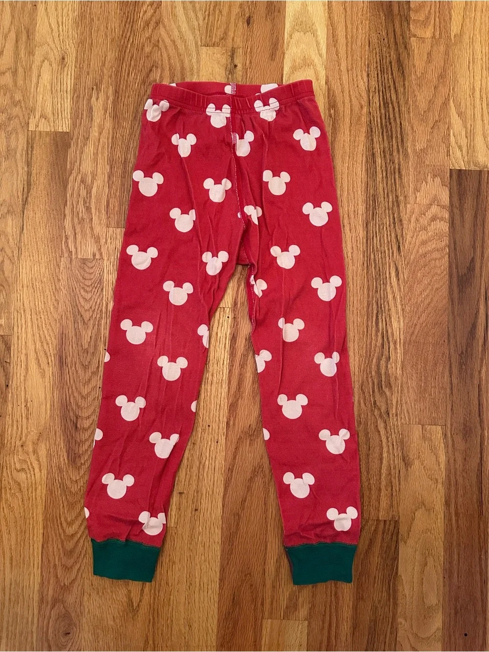 Hanna Andersson Disney Size 5 110 Red Mickey Mouse Pajama Set Holiday Christmas